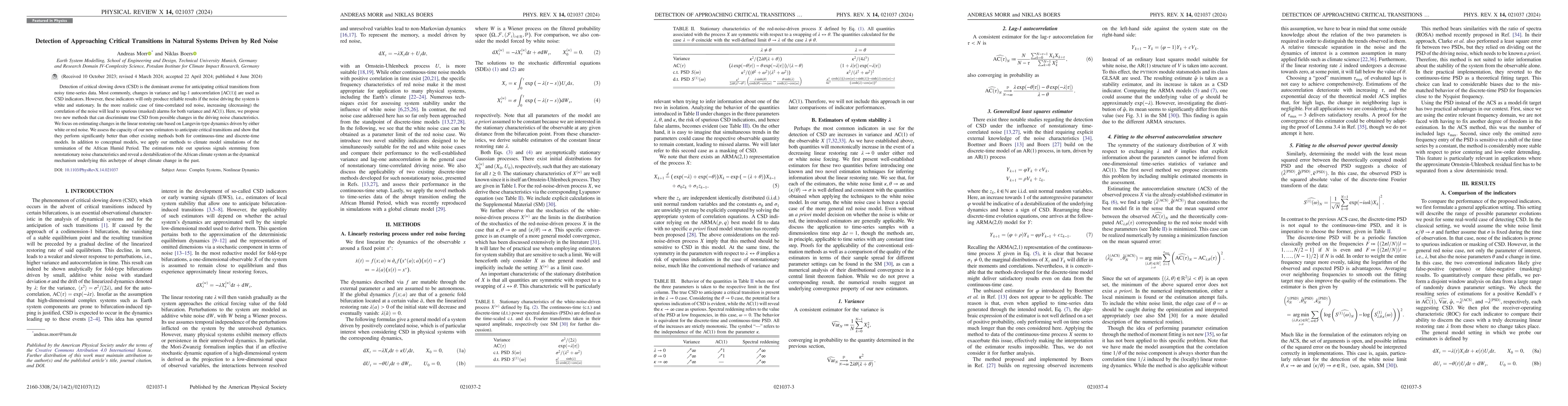 Thumbnail for Detection of Approaching Critical Transitions in Natural Systems Driven
  by Red Noise