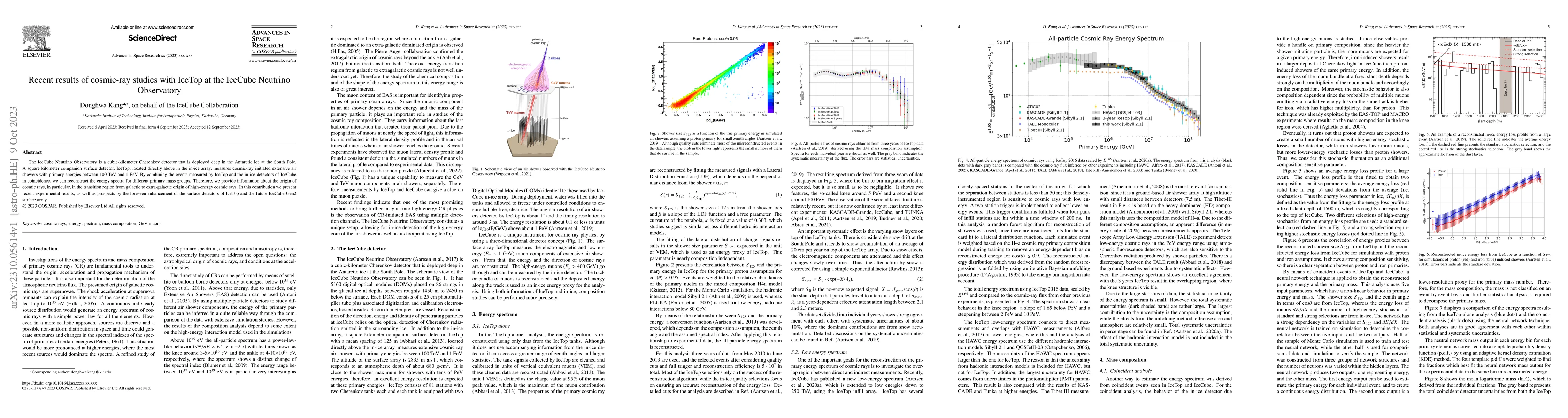 Thumbnail for Recent results of cosmic-ray studies with IceTop at the IceCube Neutrino