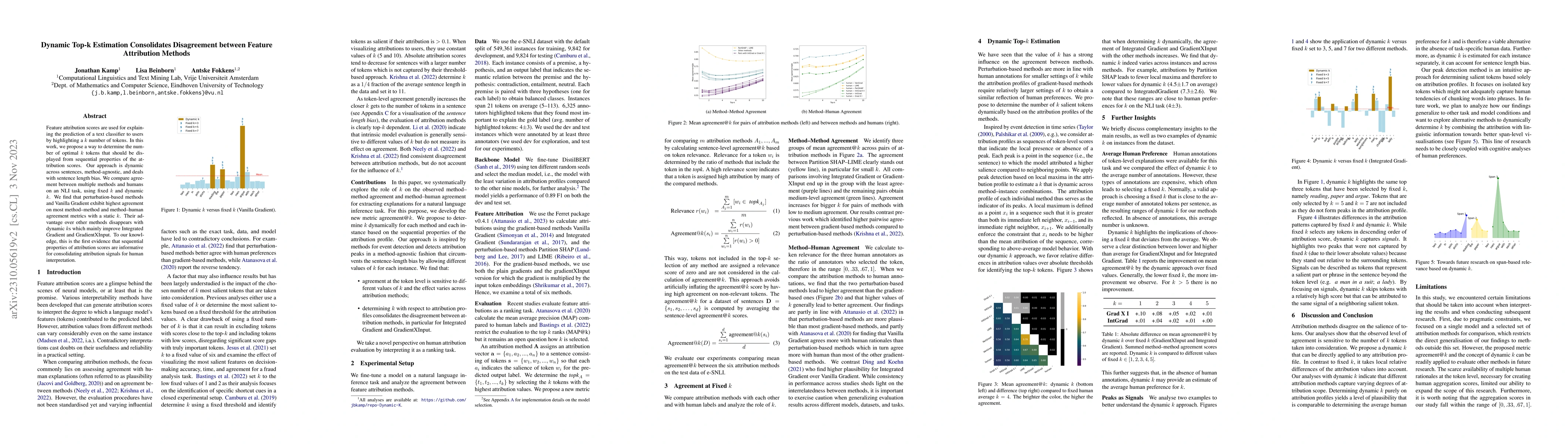 Thumbnail for Dynamic Top-k Estimation Consolidates Disagreement between Feature
  Attribution Methods