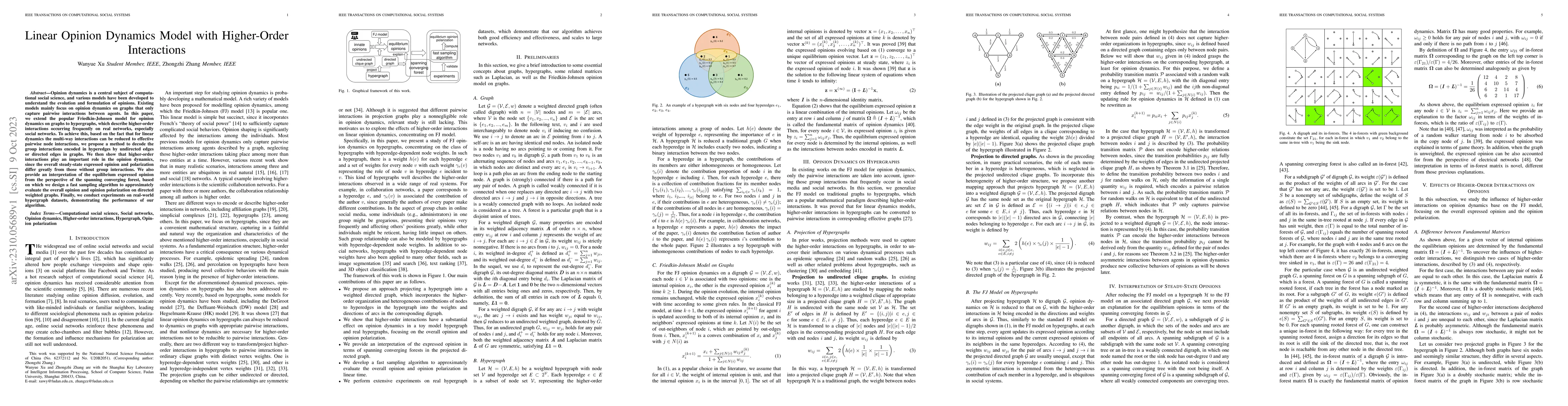 Thumbnail for Linear Opinion Dynamics Model with Higher-Order Interactions