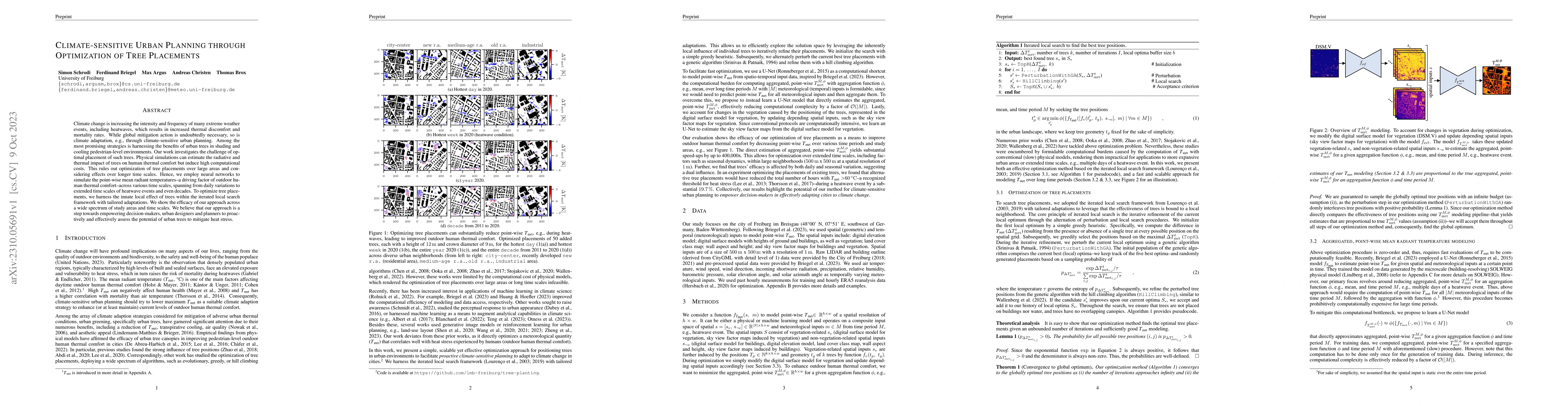 Thumbnail for Climate-sensitive Urban Planning through Optimization of Tree Placements