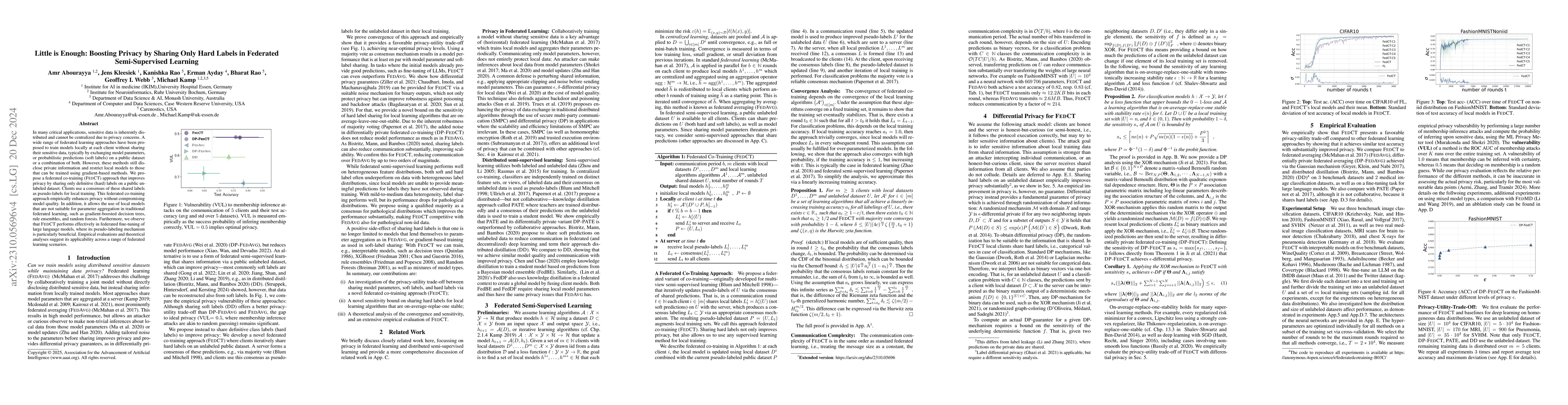 Thumbnail for Little is Enough: Improving Privacy by Sharing Labels in Federated
  Semi-Supervised Learning