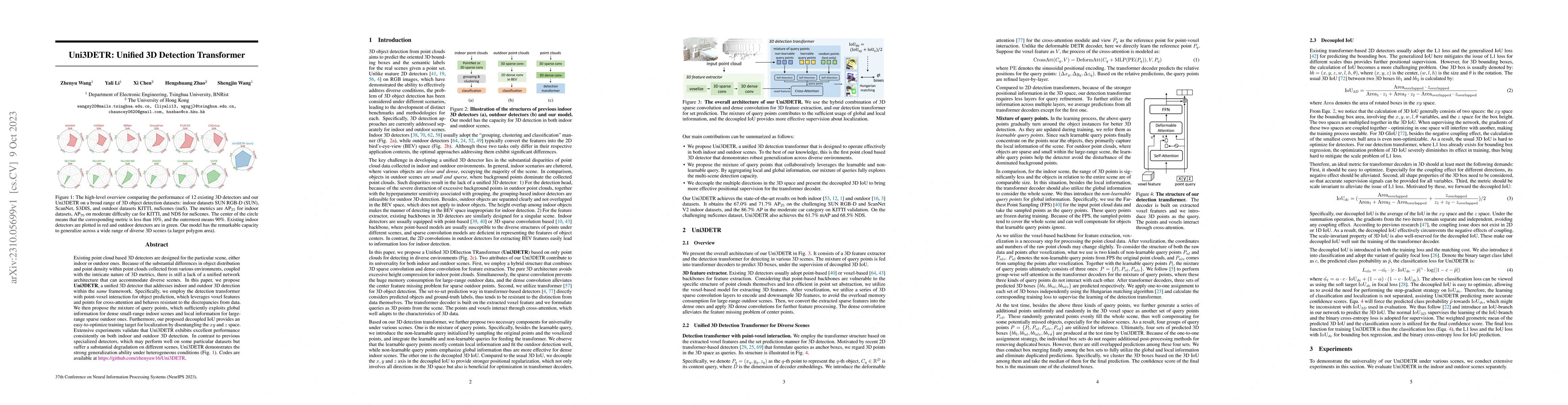 Thumbnail for Uni3DETR: Unified 3D Detection Transformer