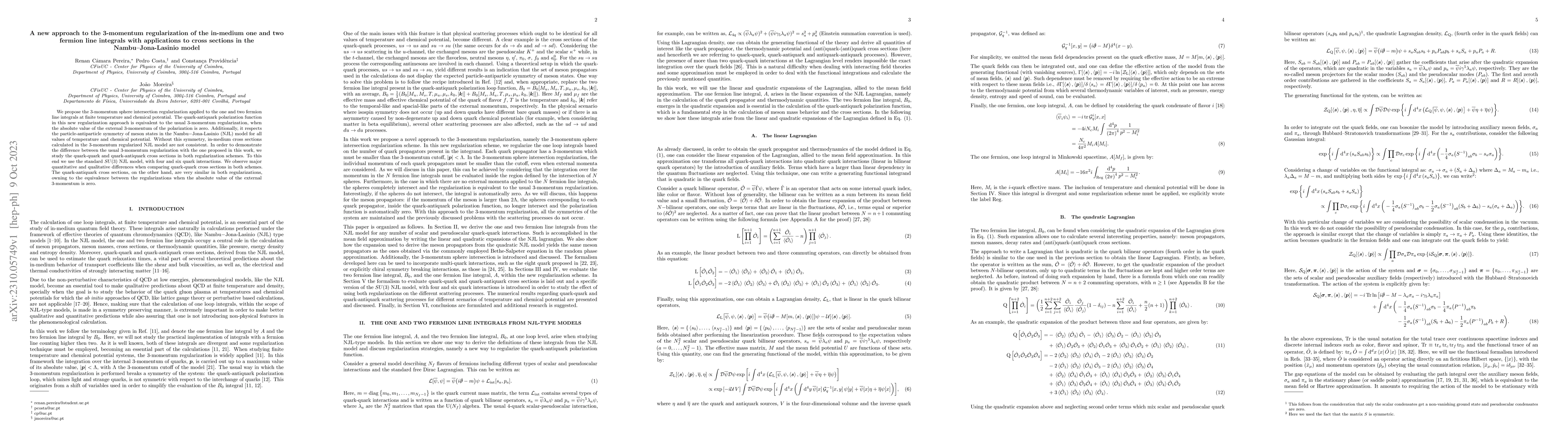 Thumbnail for A new approach to the 3-momentum regularization of the in-medium one and
  two fermion line integrals with applications to cross sections in the
  Nambu--Jona-Lasinio model