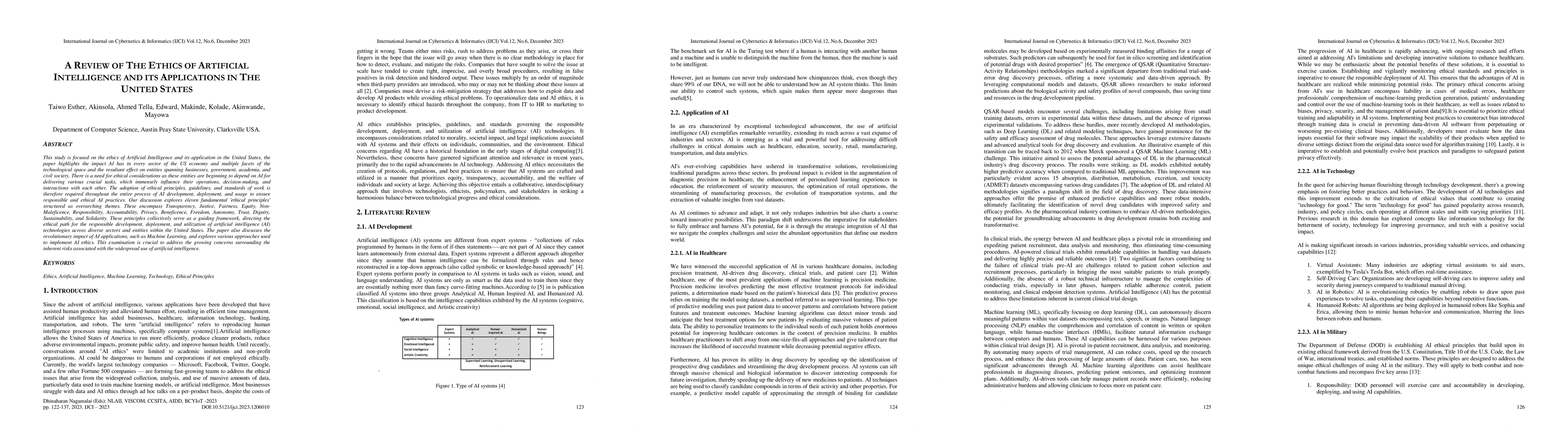 Thumbnail for A Review of the Ethics of Artificial Intelligence and its Applications
  in the United States