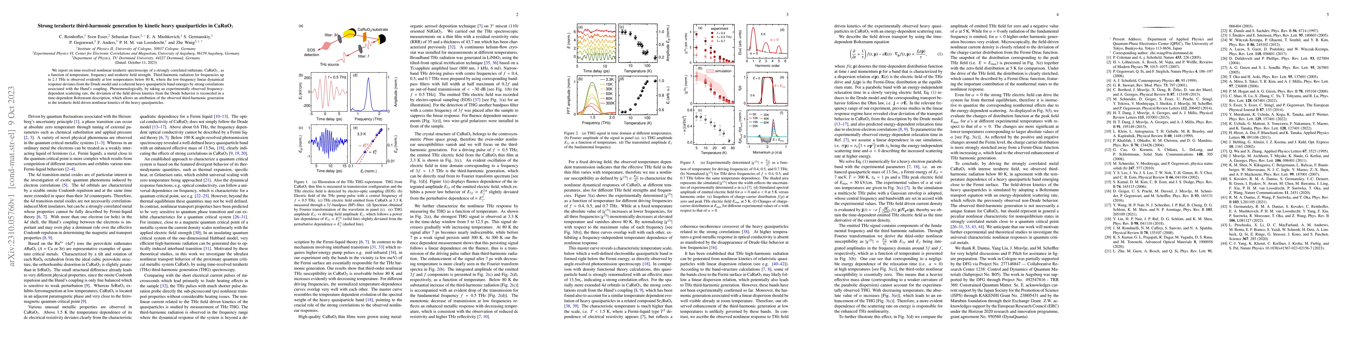 Thumbnail for Strong terahertz third-harmonic generation by kinetic heavy
  quasiparticles in CaRuO$_3$