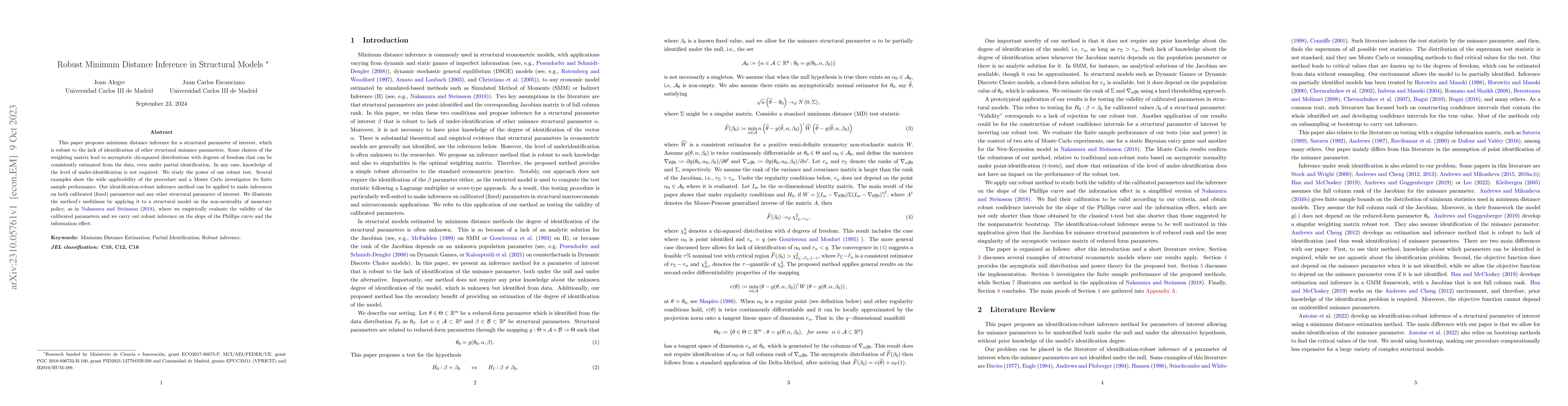 Thumbnail for Robust Minimum Distance Inference in Structural Models