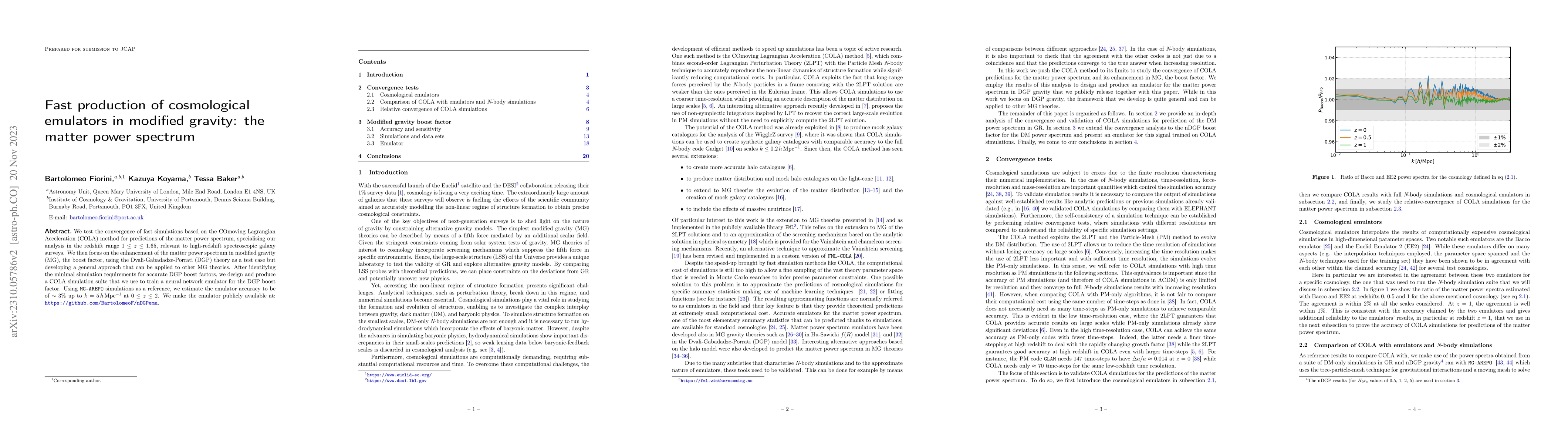 Thumbnail for Fast production of cosmological emulators in modified gravity: the
  matter power spectrum