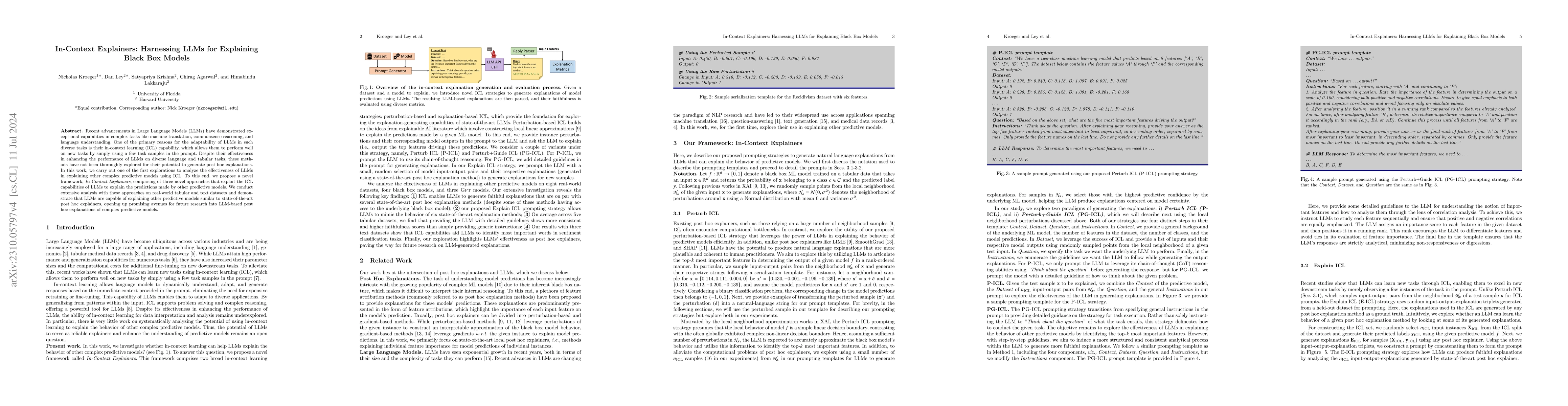 Thumbnail for In-Context Explainers: Harnessing LLMs for Explaining Black Box Models