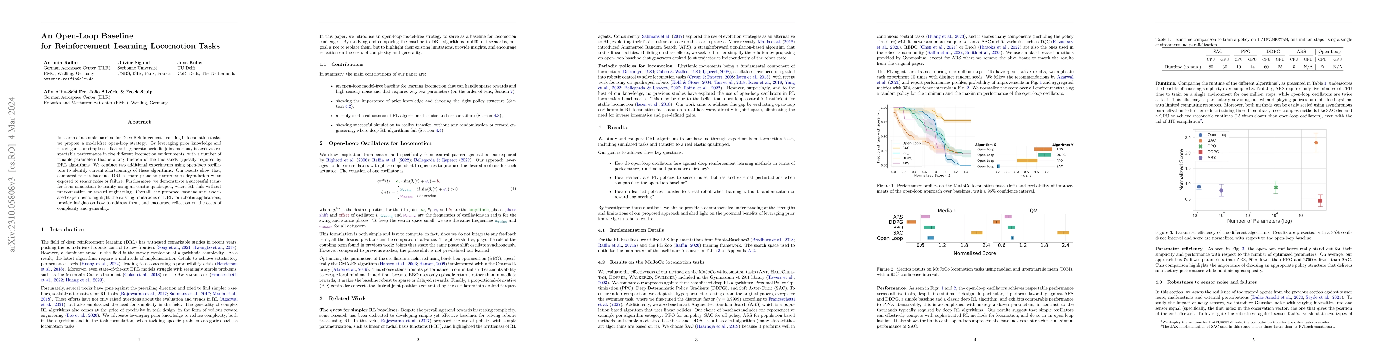 Thumbnail for An Open-Loop Baseline for Reinforcement Learning Locomotion Tasks
