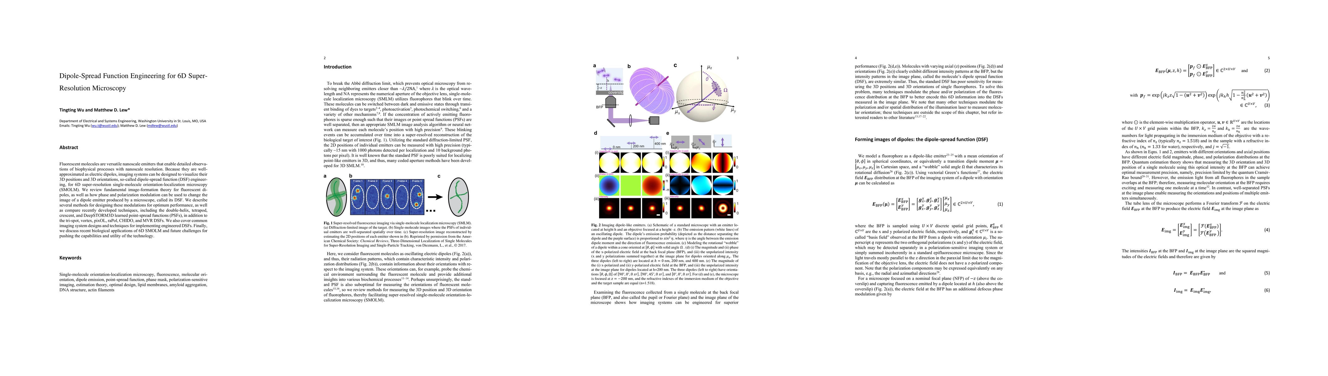 Thumbnail for Dipole-Spread Function Engineering for 6D Super-Resolution Microscopy