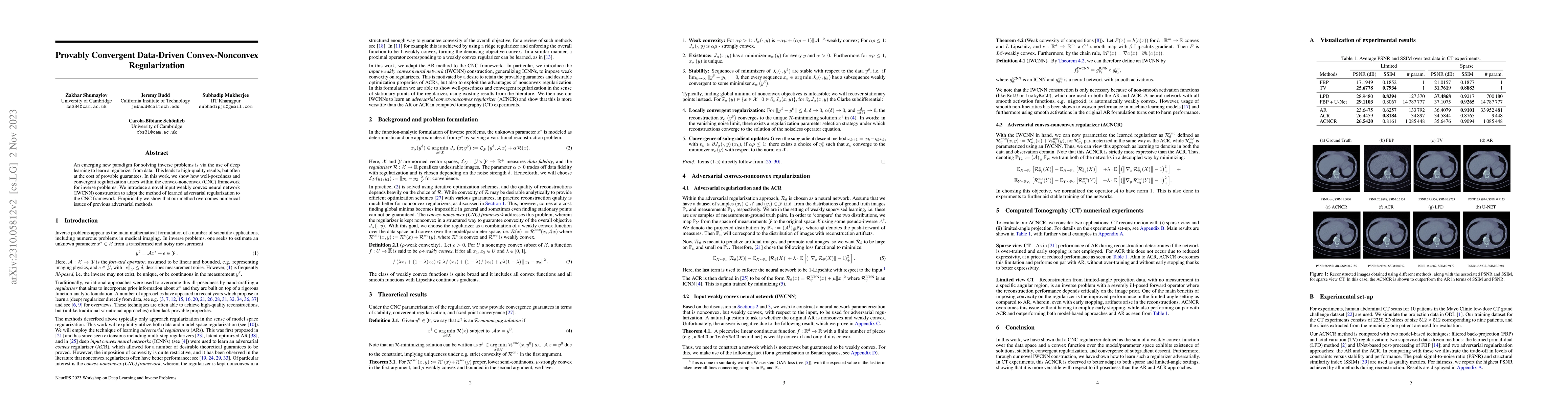 Thumbnail for Provably Convergent Data-Driven Convex-Nonconvex Regularization
