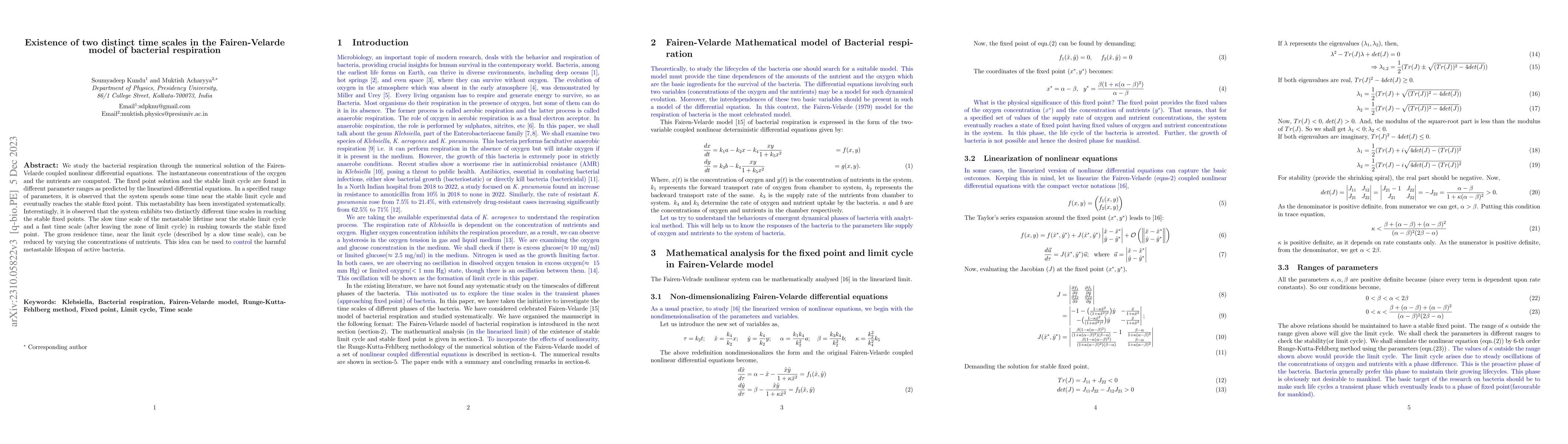 Thumbnail for Existence of two distinct time scales in the Fairen-Velarde model of
  bacterial respiration