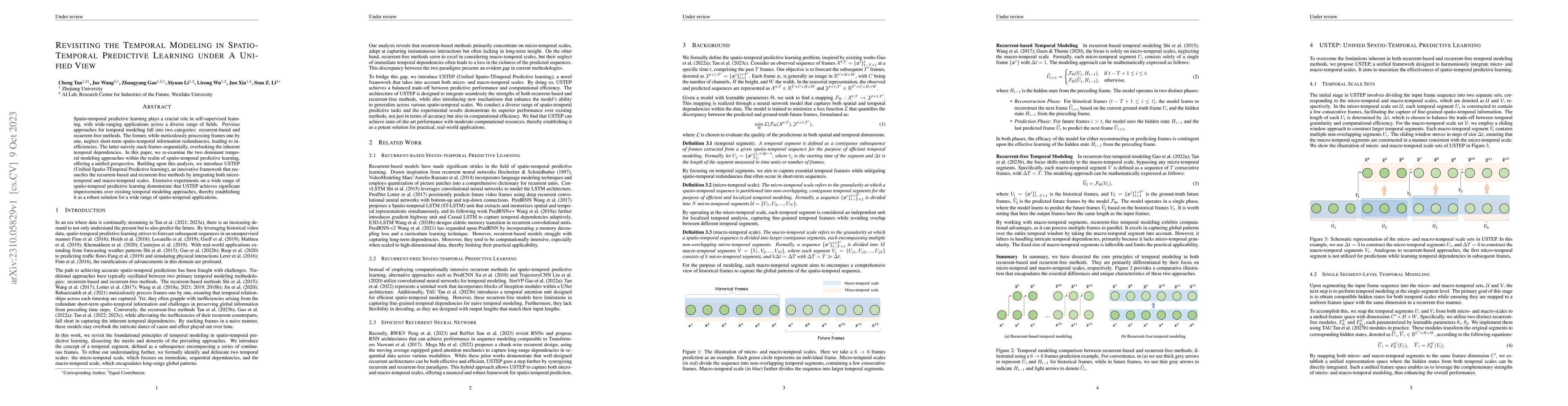 Thumbnail for Revisiting the Temporal Modeling in Spatio-Temporal Predictive Learning
  under A Unified View