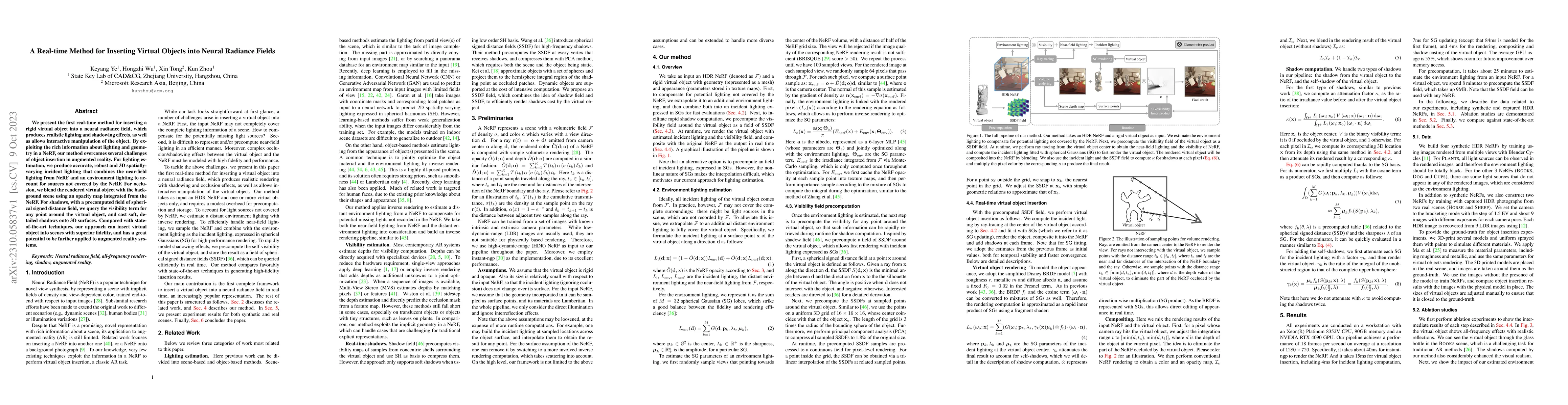 Thumbnail for A Real-time Method for Inserting Virtual Objects into Neural Radiance
  Fields