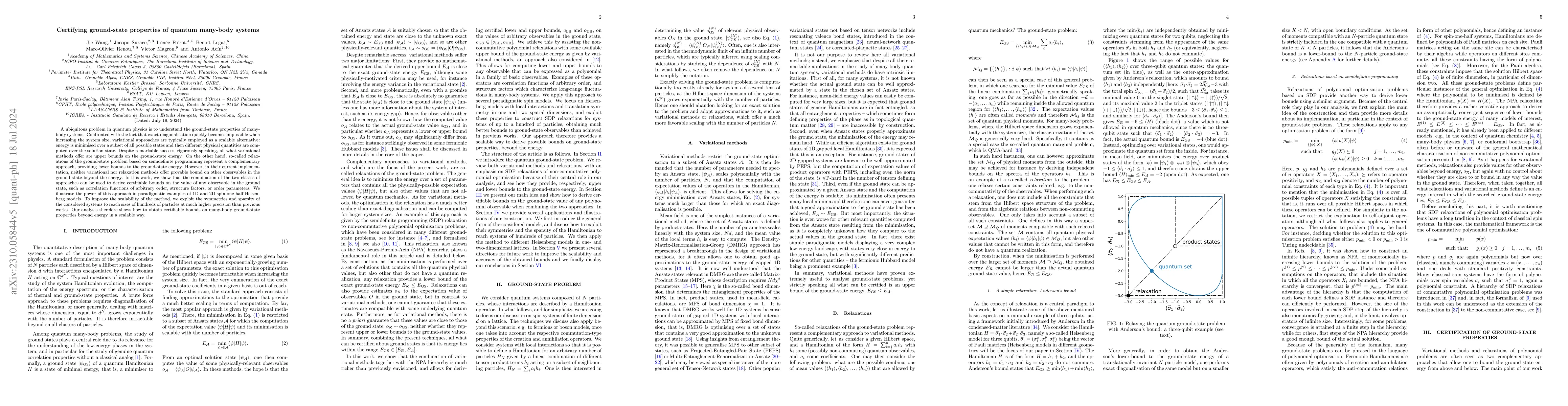 Thumbnail for Certifying ground-state properties of quantum many-body systems