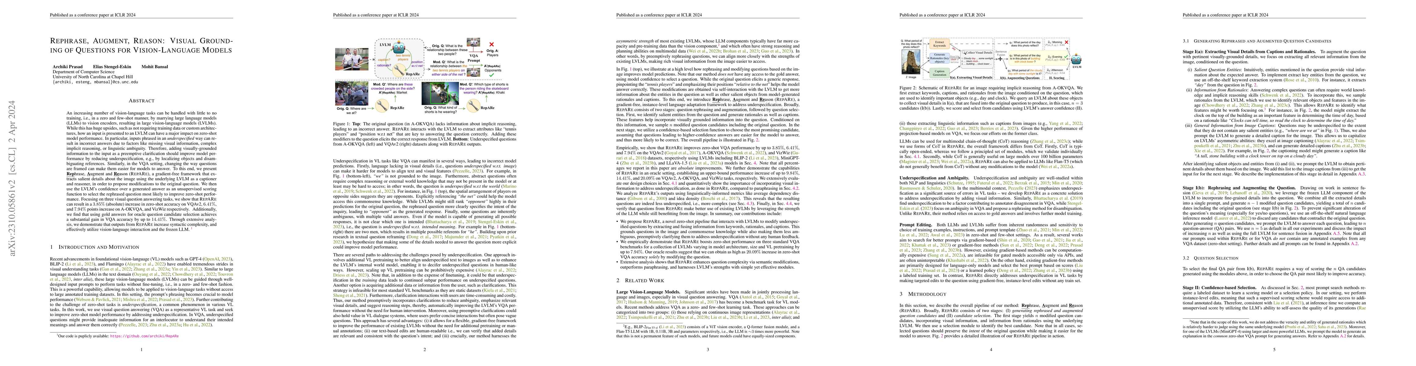 Thumbnail for Rephrase, Augment, Reason: Visual Grounding of Questions for
  Vision-Language Models