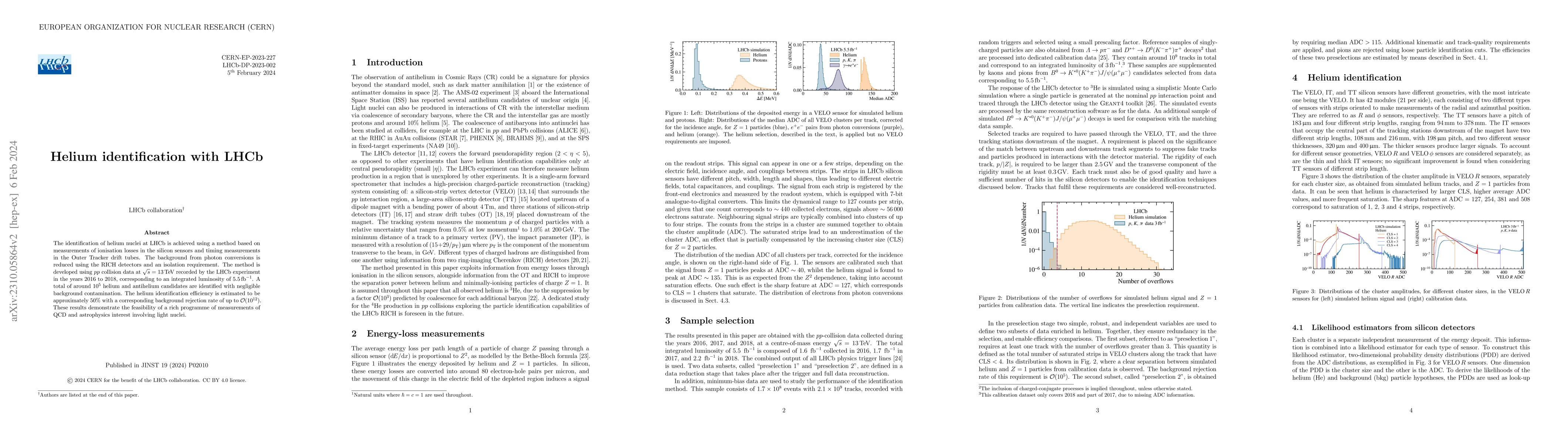 Thumbnail for Helium identification with LHCb