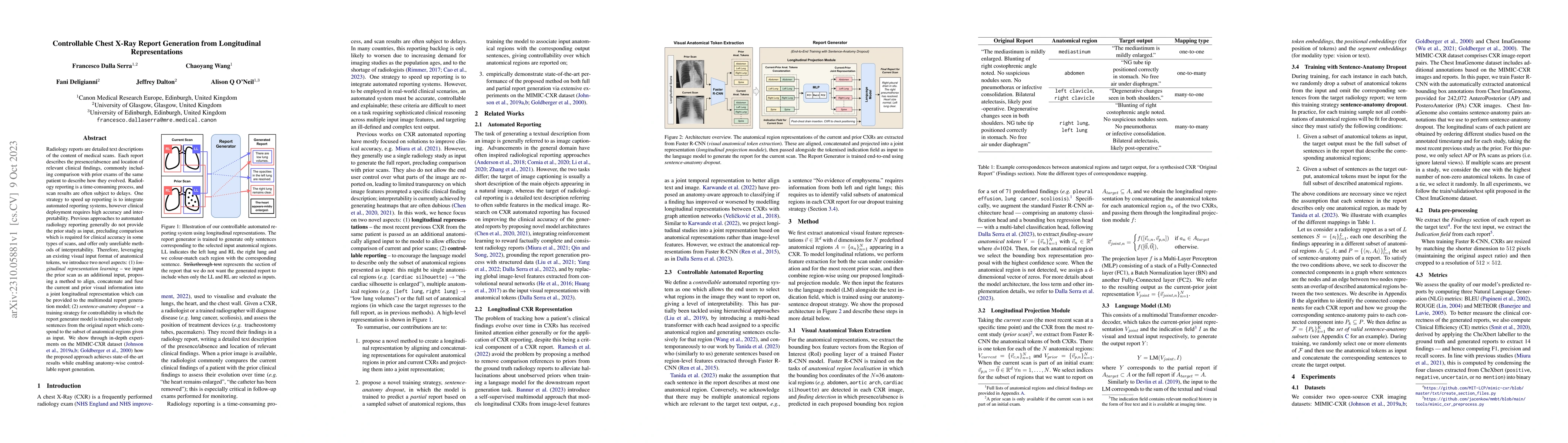 Thumbnail for Controllable Chest X-Ray Report Generation from Longitudinal
  Representations