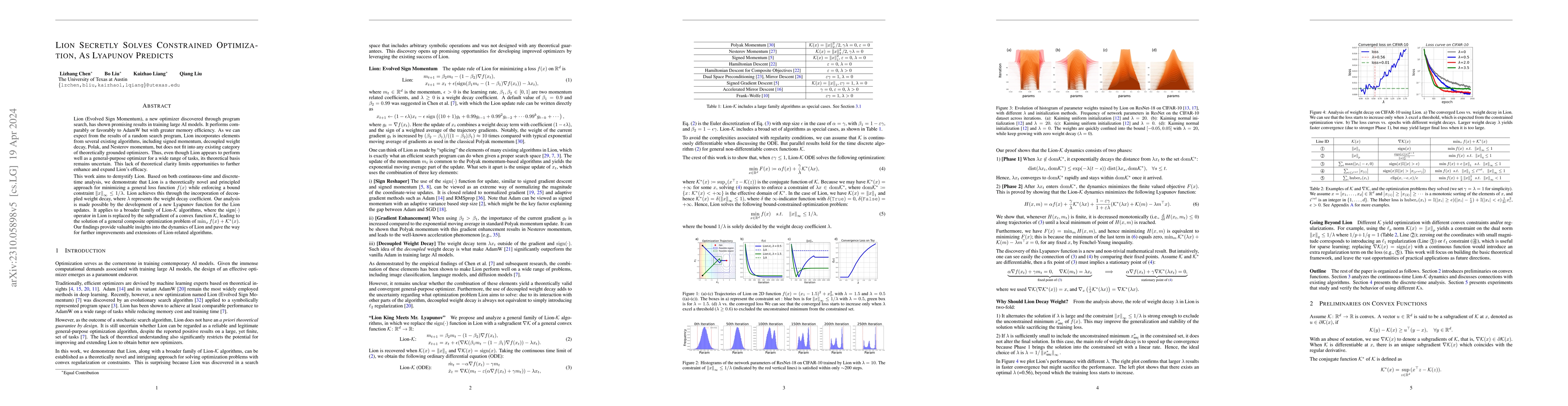 Thumbnail for Lion Secretly Solves Constrained Optimization: As Lyapunov Predicts