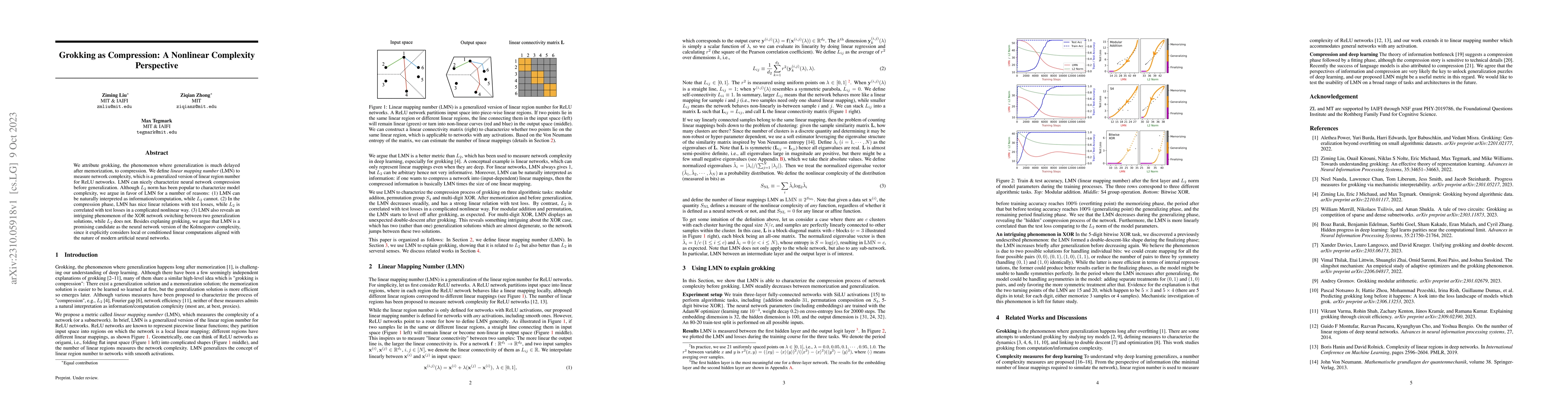 Thumbnail for Grokking as Compression: A Nonlinear Complexity Perspective