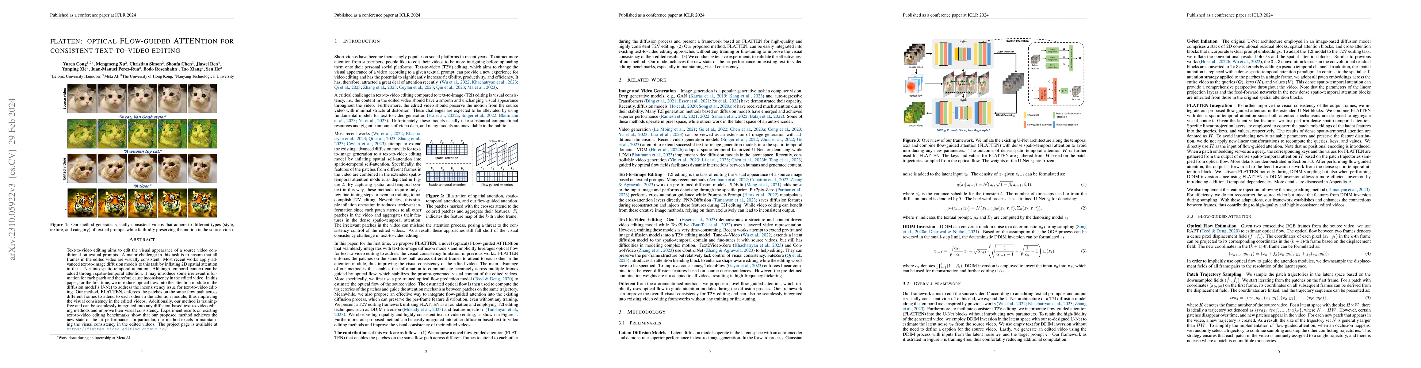 Thumbnail for FLATTEN: optical FLow-guided ATTENtion for consistent text-to-video
  editing