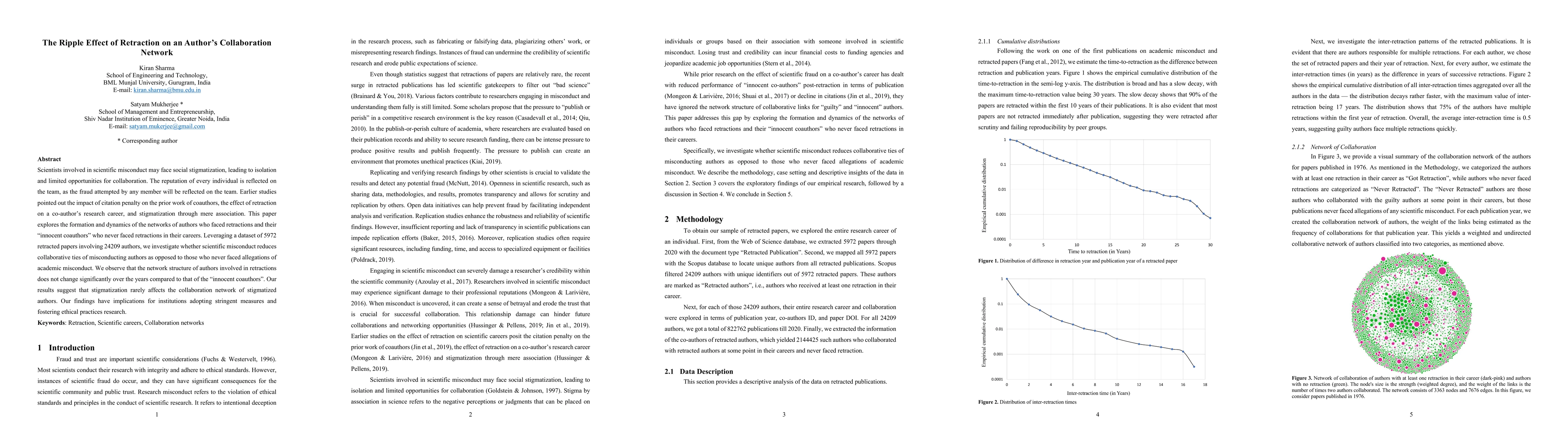 Thumbnail for The Ripple Effect of Retraction on an Author's Collaboration Network