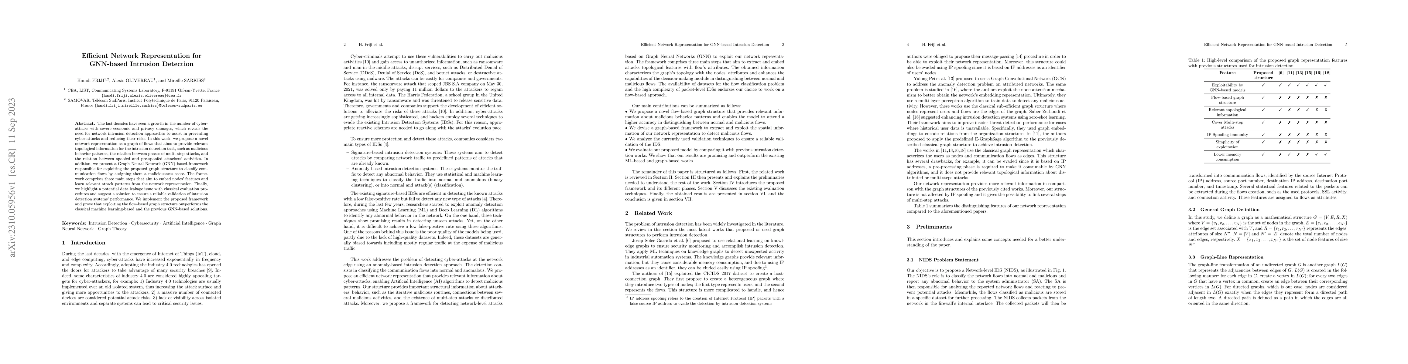 Thumbnail for Efficient Network Representation for GNN-based Intrusion Detection