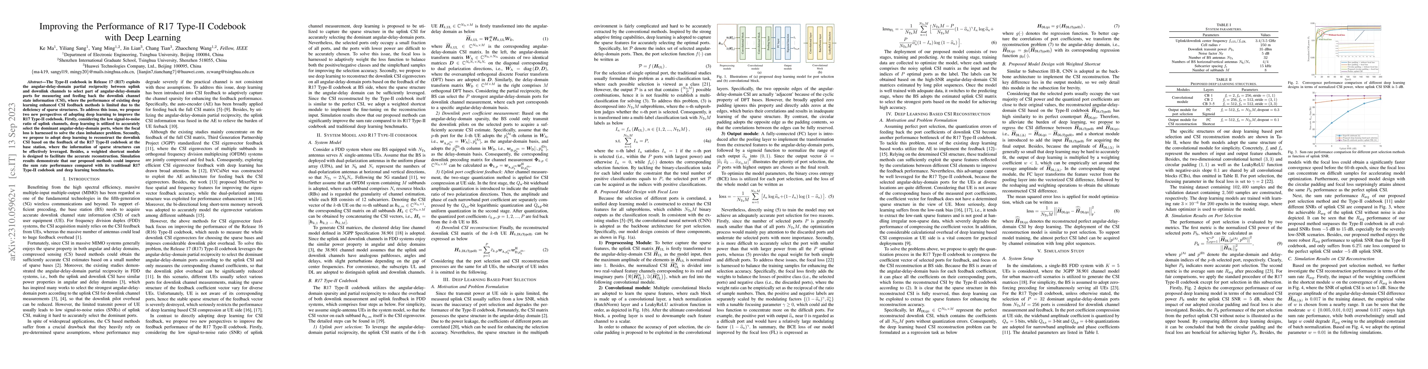 Thumbnail for Improving the Performance of R17 Type-II Codebook with Deep Learning
