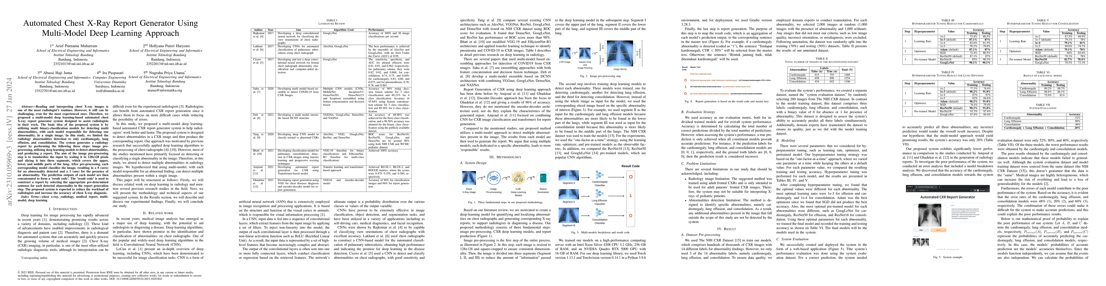 Thumbnail for Automated Chest X-Ray Report Generator Using Multi-Model Deep Learning
  Approach