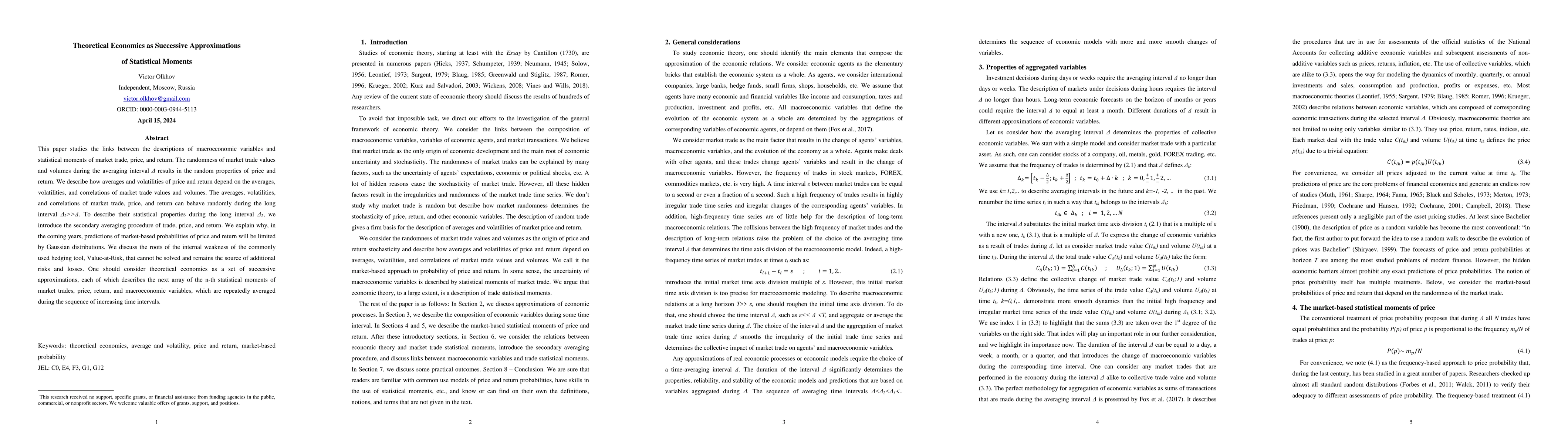 Thumbnail for Theoretical Economics as Successive Approximations of Statistical
  Moments