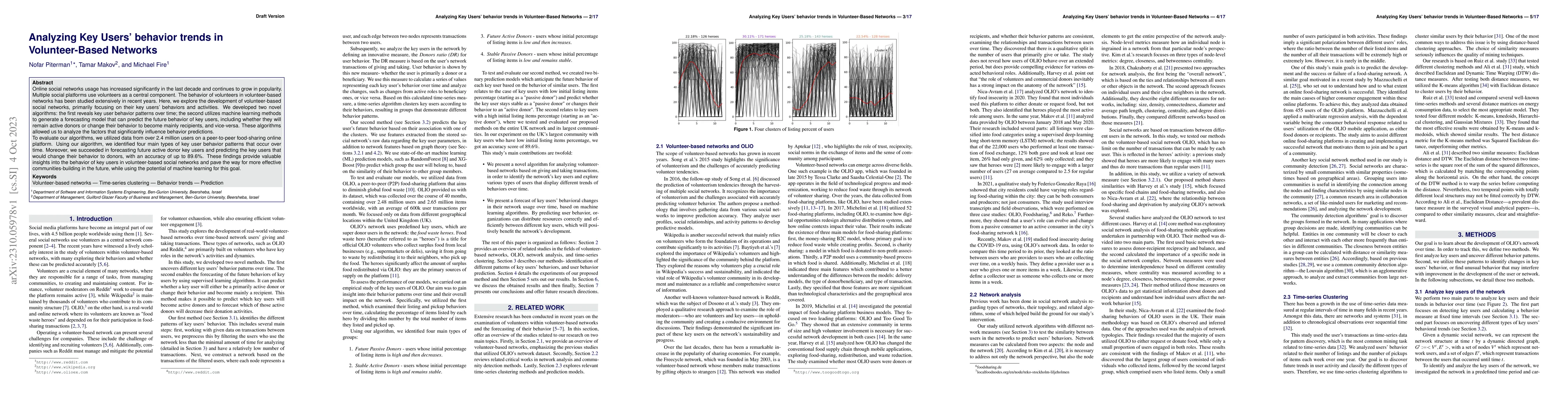 Thumbnail for Analyzing Key Users' behavior trends in Volunteer-Based Networks