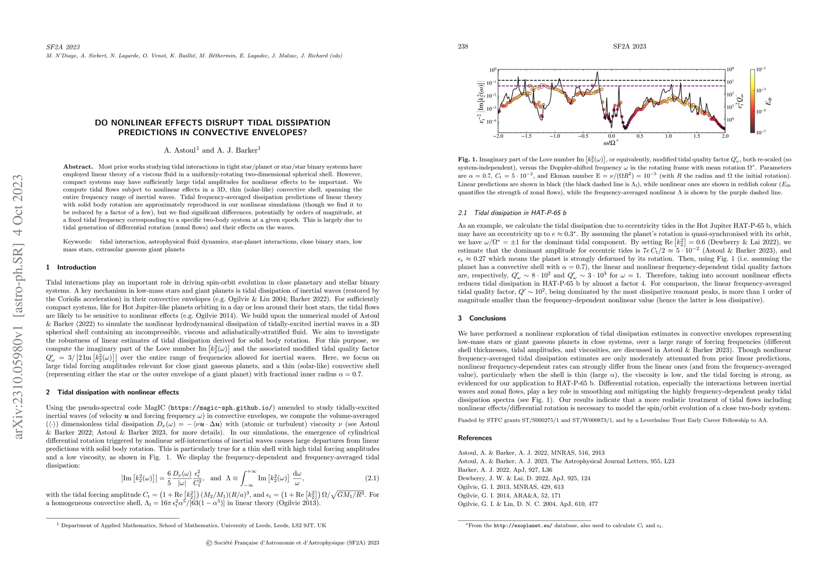 Thumbnail for Do nonlinear effects disrupt tidal dissipation predictions in convective
  envelopes?