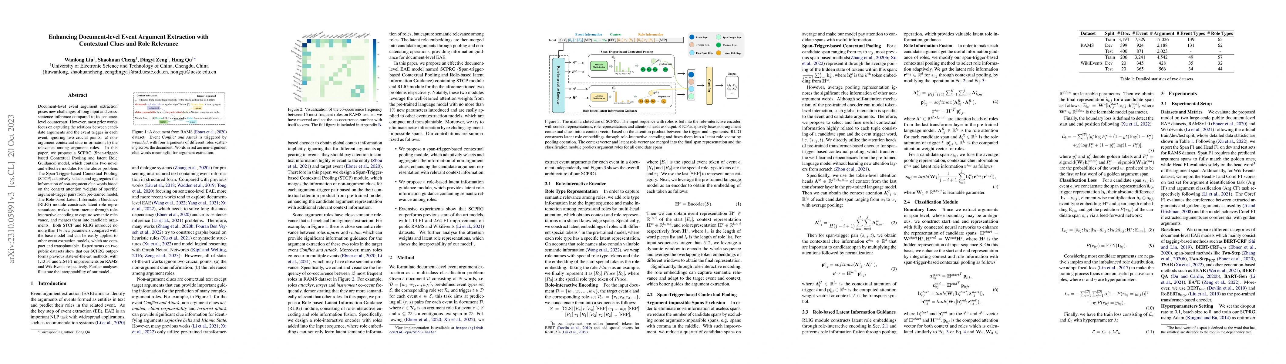 Thumbnail for Enhancing Document-level Event Argument Extraction with Contextual Clues
  and Role Relevance