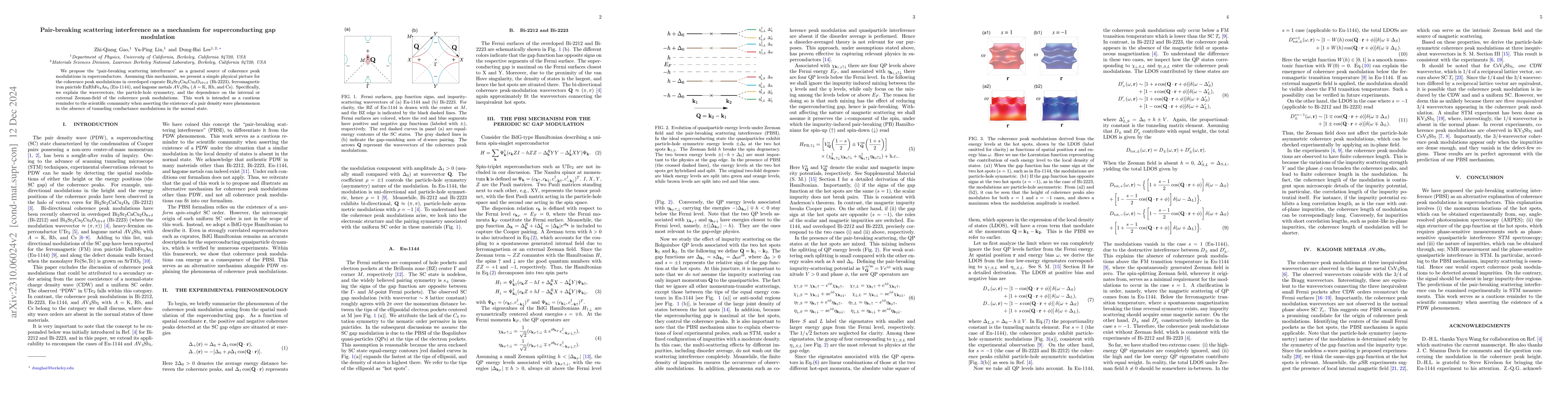 Thumbnail for Pair-breaking scattering interference as a mechanism for superconducting
  gap modulation
