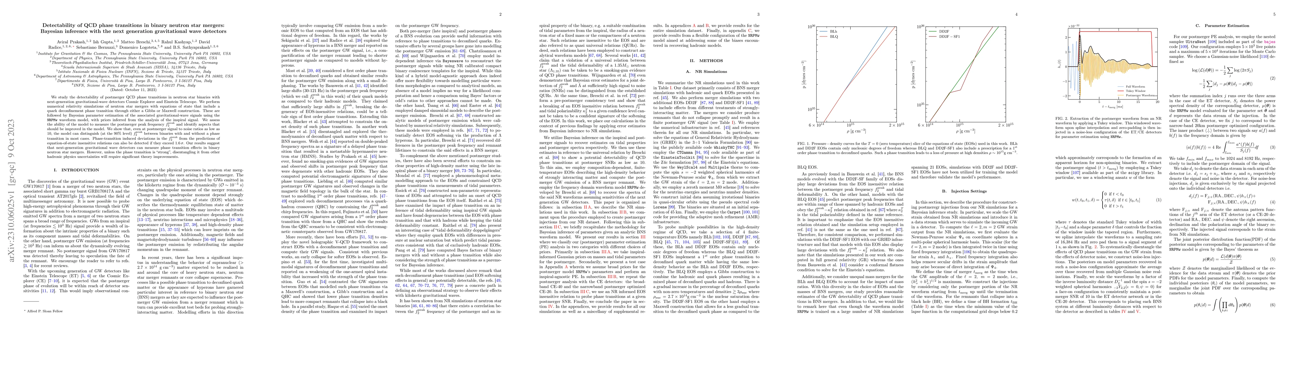 Thumbnail for Detectability of QCD phase transitions in binary neutron star mergers:
  Bayesian inference with the next generation gravitational wave detectors