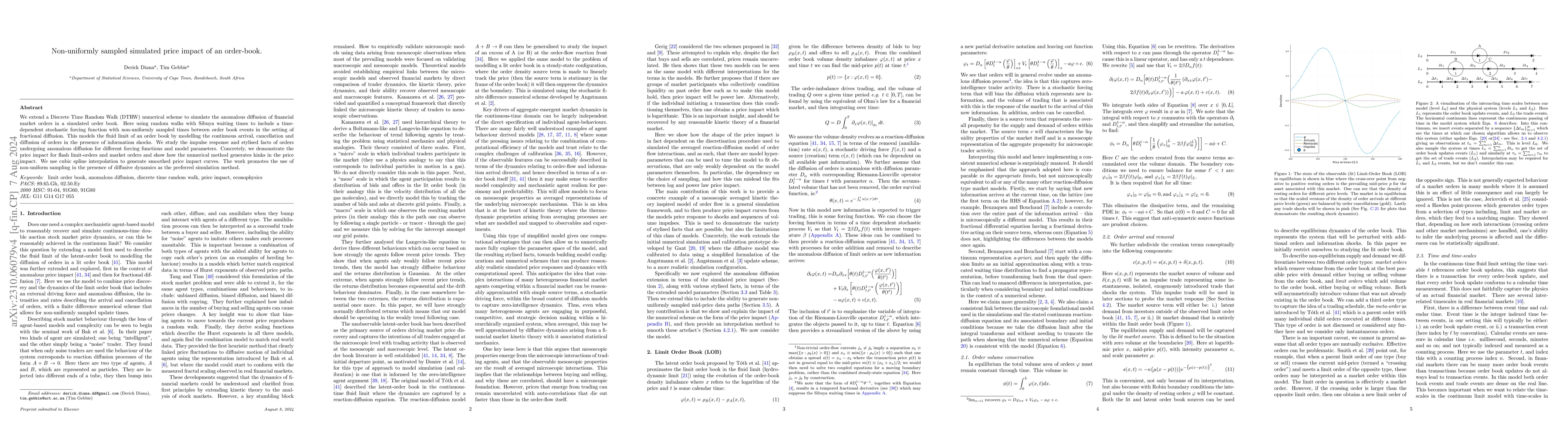 Thumbnail for Anomalous diffusion and price impact in the fluid-limit of an order book