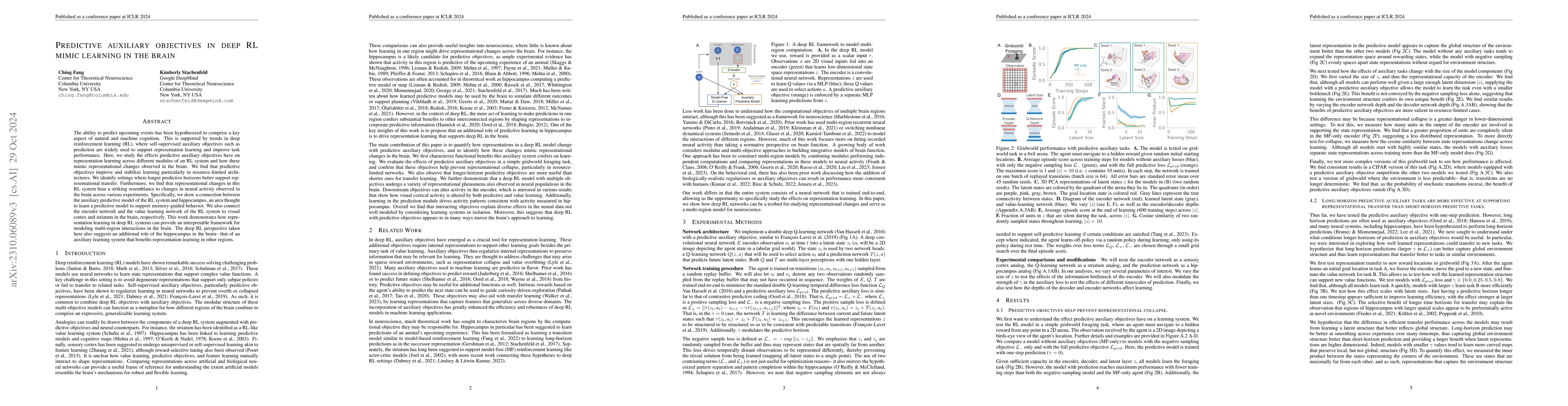 Thumbnail for Predictive auxiliary objectives in deep RL mimic learning in the brain