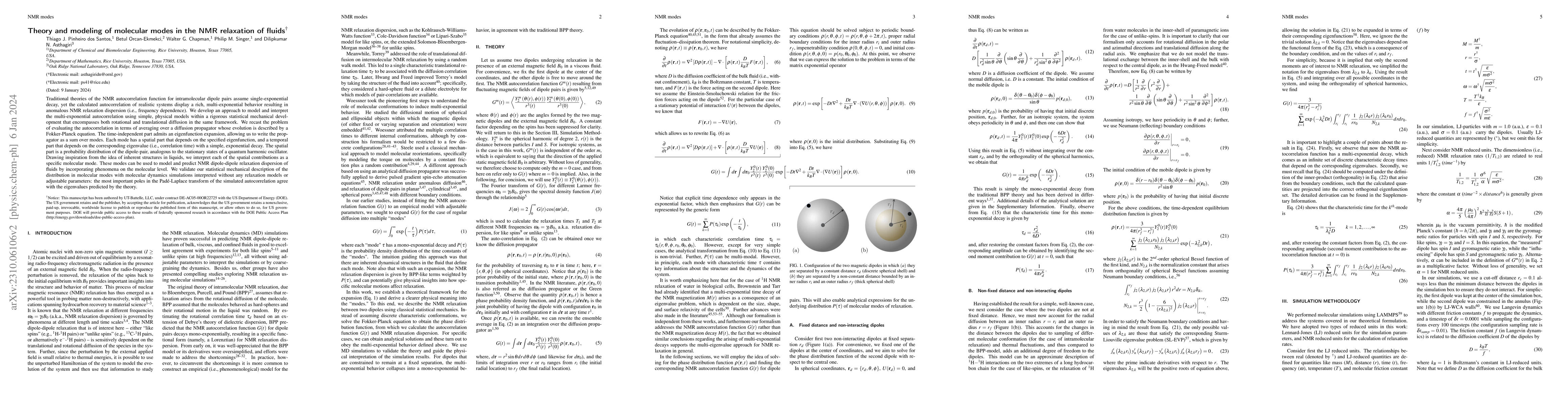 Thumbnail for Theory and modeling of molecular modes in the NMR relaxation of fluids