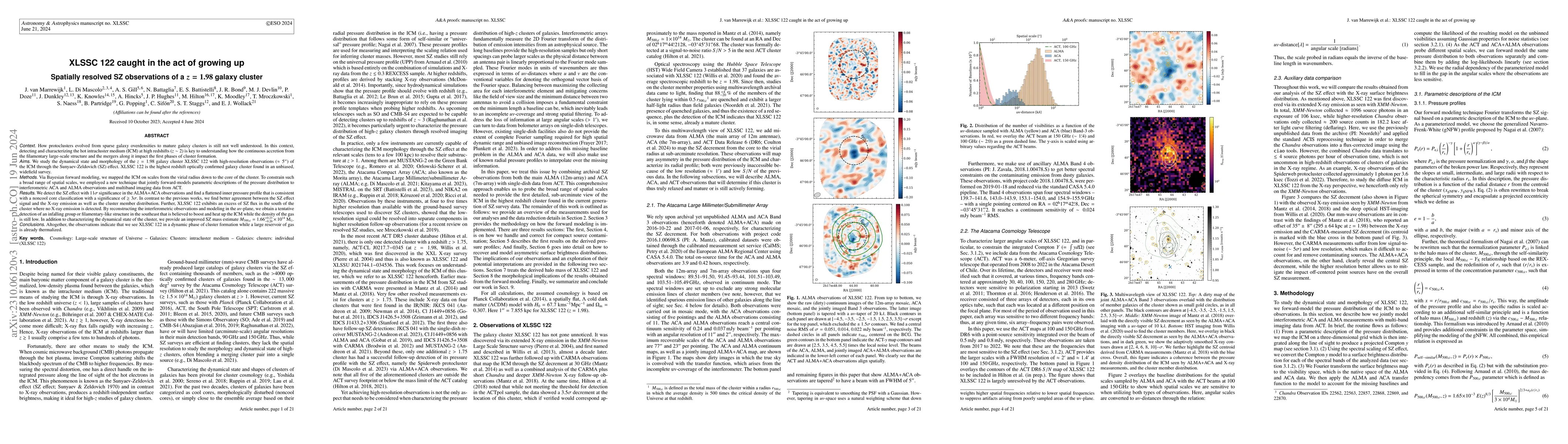 Thumbnail for XLSSC 122 caught in the act of growing up: Spatially resolved SZ
  observations of a z=1.98 galaxy cluster