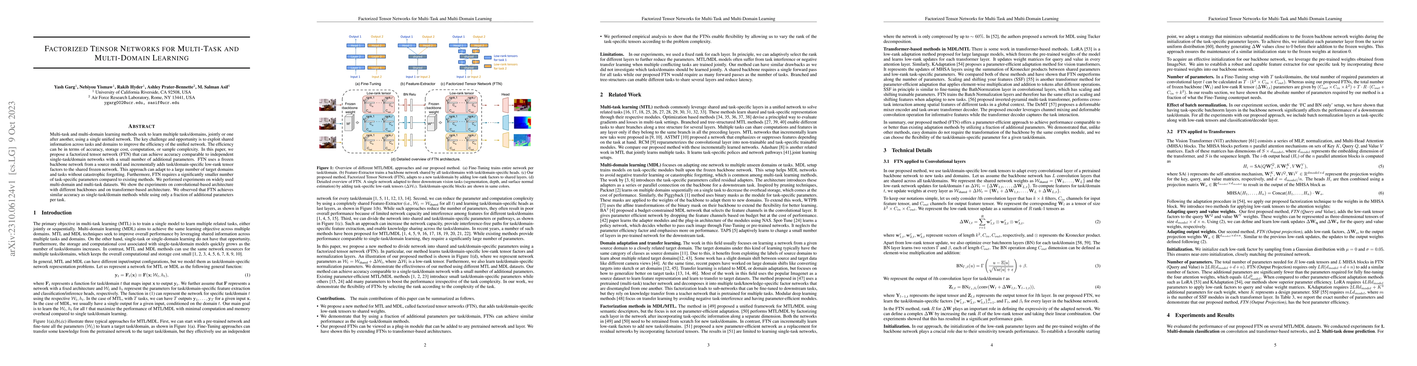 Thumbnail for Factorized Tensor Networks for Multi-Task and Multi-Domain Learning