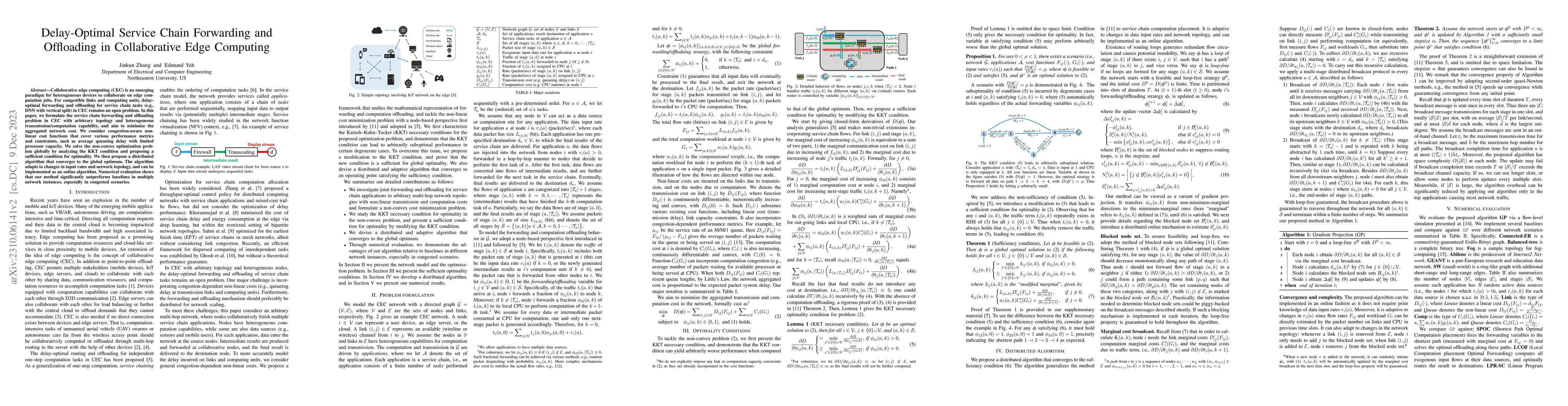Thumbnail for Delay-Optimal Service Chain Forwarding and Offloading in Collaborative
  Edge Computing