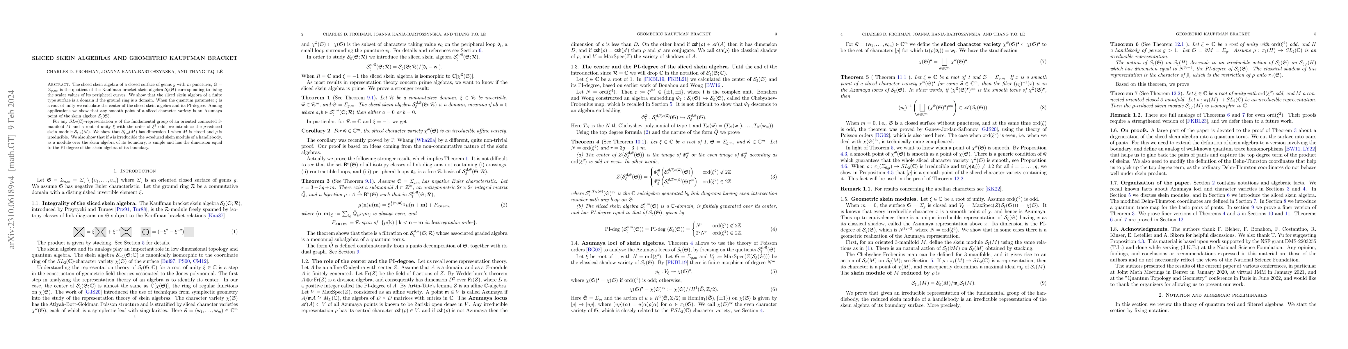Thumbnail for Sliced skein algebras and geometric Kauffman bracket