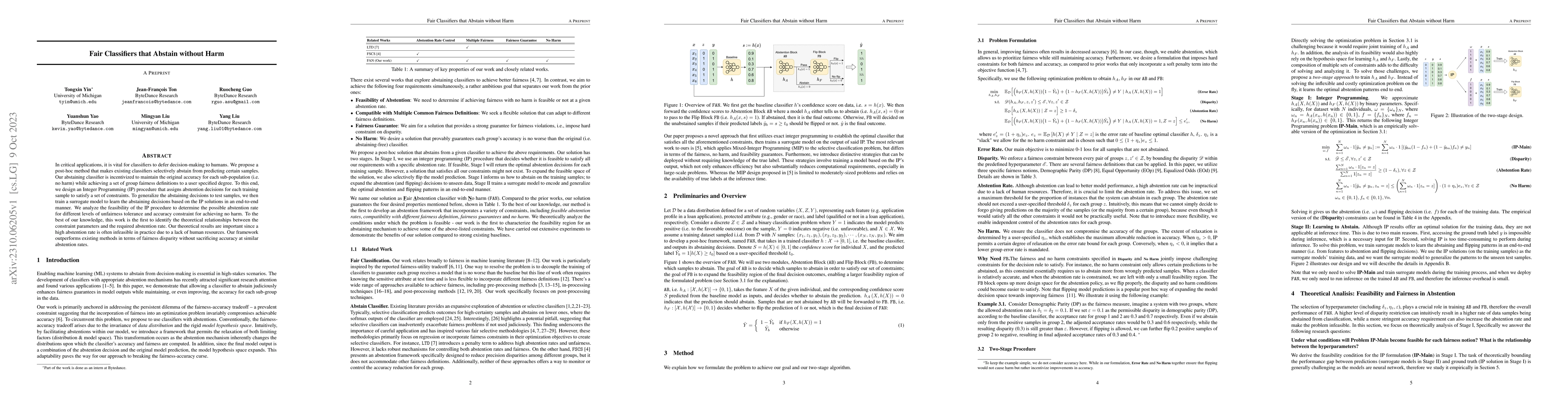 Thumbnail for Fair Classifiers that Abstain without Harm