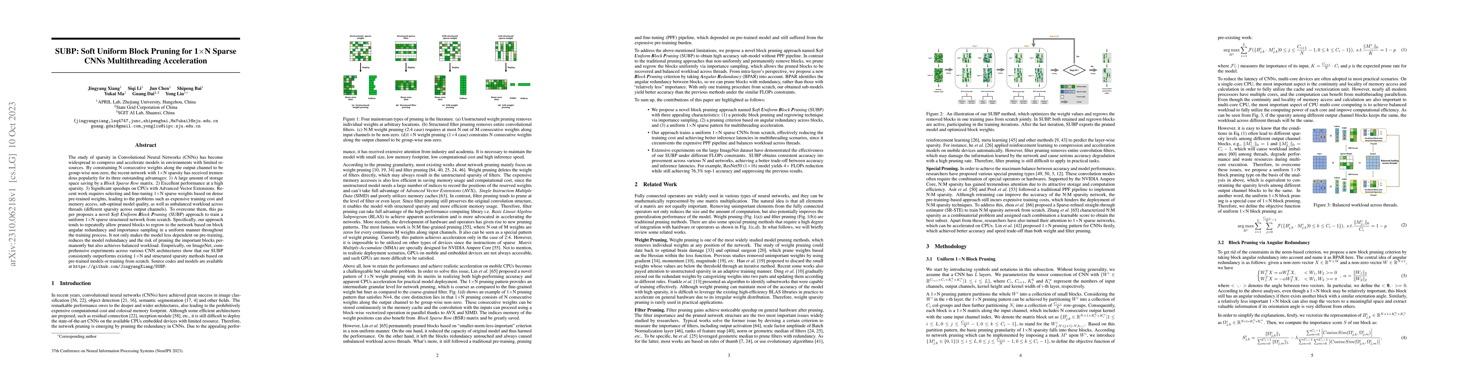 Thumbnail for SUBP: Soft Uniform Block Pruning for 1xN Sparse CNNs Multithreading
  Acceleration