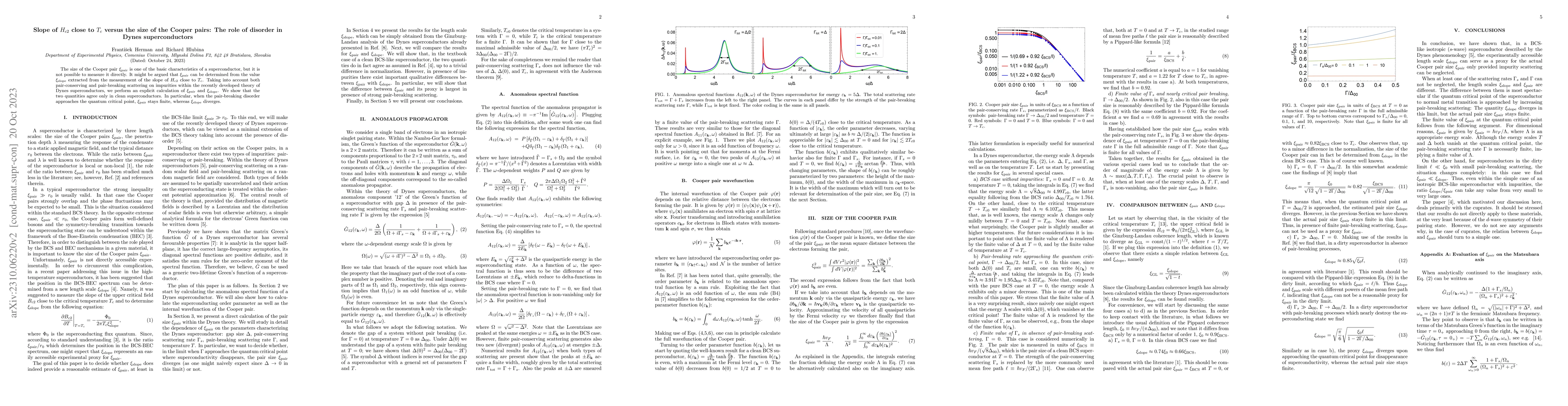 Thumbnail for Slope of $H_{c2}$ close to $T_c$ versus the size of the Cooper pairs:
  The role of disorder in Dynes superconductors