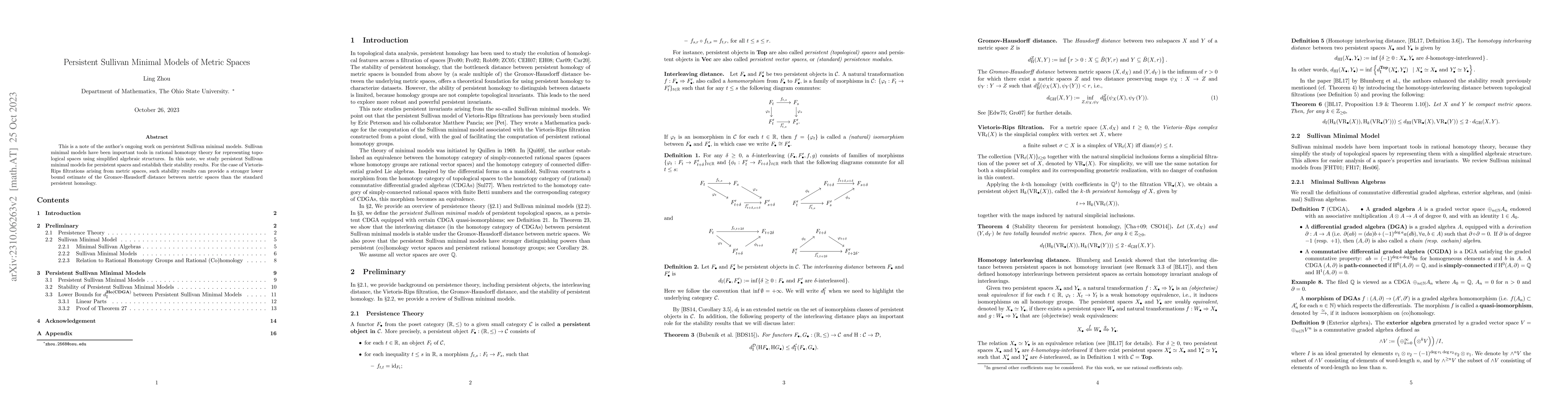 Thumbnail for Persistent Sullivan Minimal Models of Metric Spaces