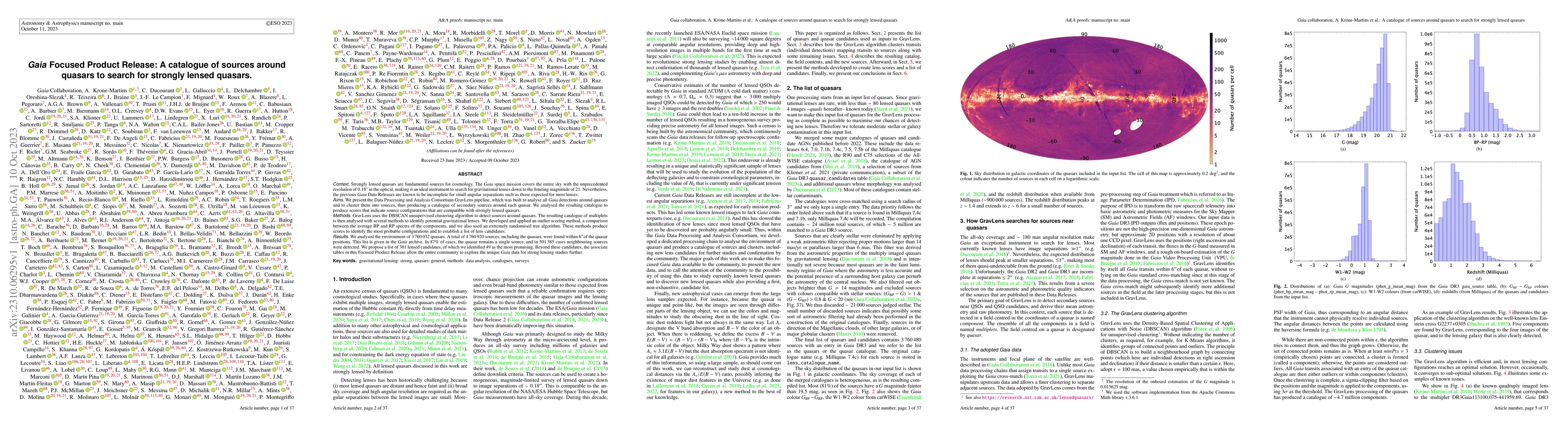 Thumbnail for Gaia Focused Product Release: A catalogue of sources around quasars to
  search for strongly lensed quasars
