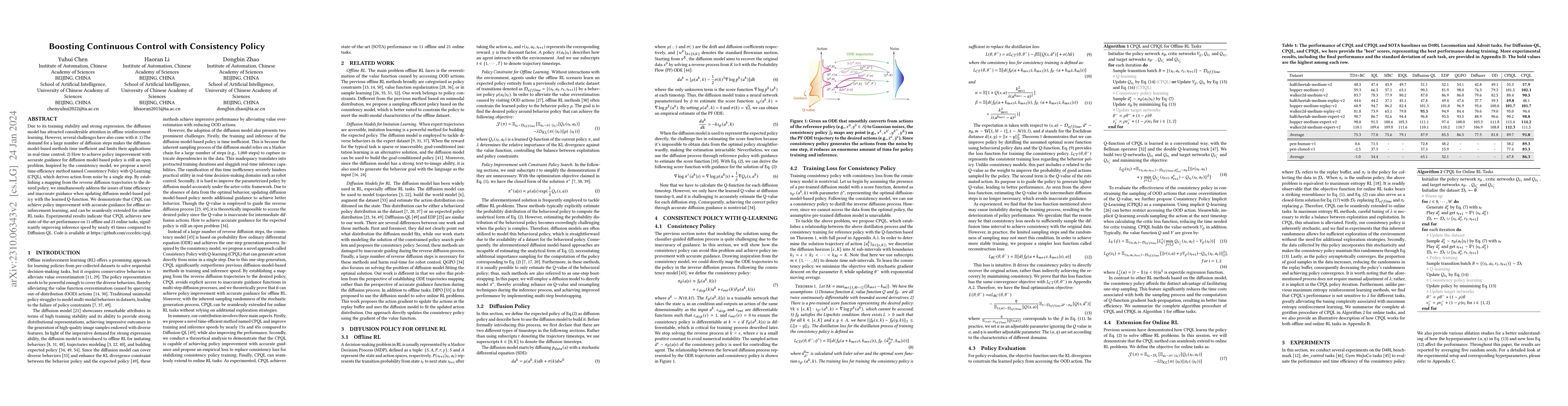 Thumbnail for Boosting Continuous Control with Consistency Policy