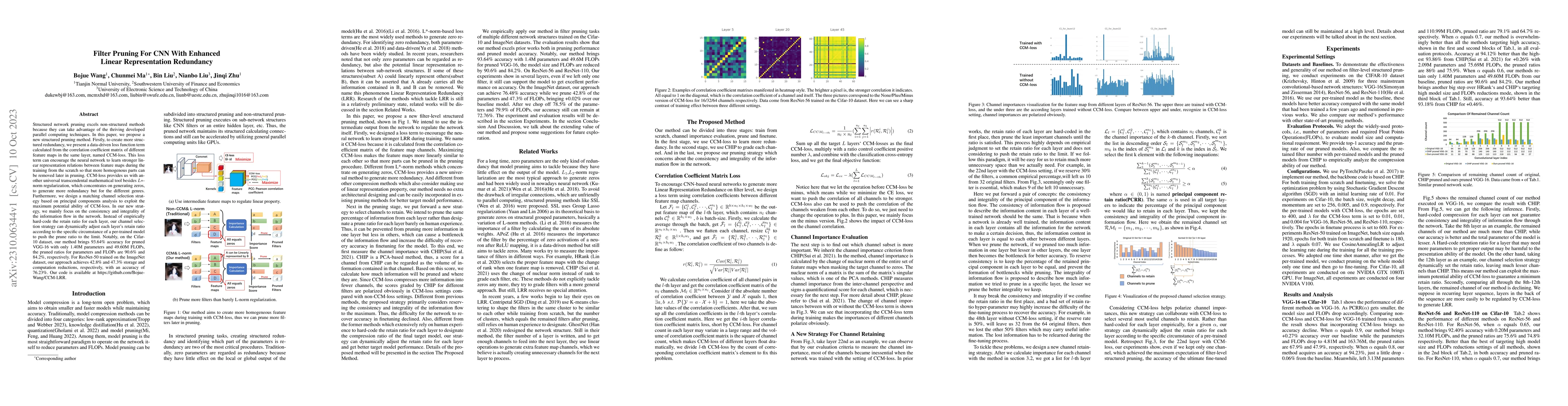 Thumbnail for Filter Pruning For CNN With Enhanced Linear Representation Redundancy
